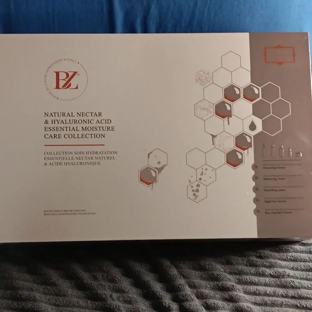 BZ Natural Nectar & Hyaluronic Acid Hydrating Face/Eye Set Cleanser Toner